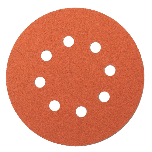 SANDWOX ORANGE CERAMIC диск на бумажной основе, керамика Ø125мм, Р400, липучка 8 отв.