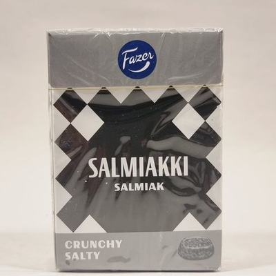 Конфеты Fazer Salmiakki "Crunchy Salty" с соленой лакрицей 70 г (из Финляндии)