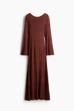 Ажурное трикотажное макси-платье - H&M