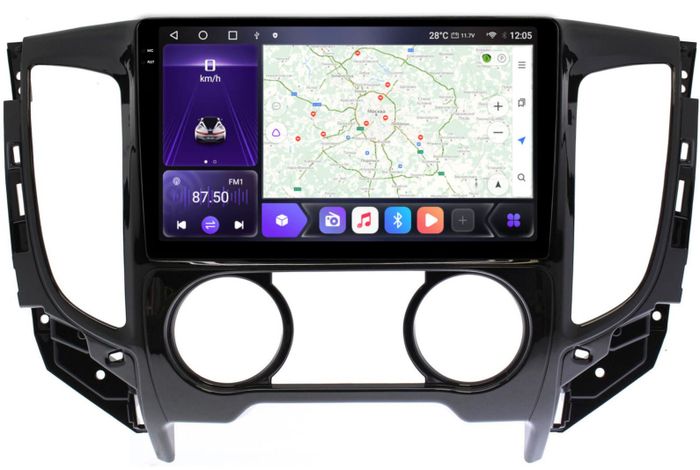 Магнитола для Mitsubishi L200 2015-2024 (кондиционер), FIAT Fullback - Kuberg OL-9567-1 QLed+2K, Android 12, Быстрая, CarPlay, 4G SIM-слот