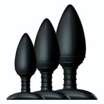 Набор из 3 черных анальных втулок NEXUS BUTT PLUG TRIO SET (Цвет: черный)