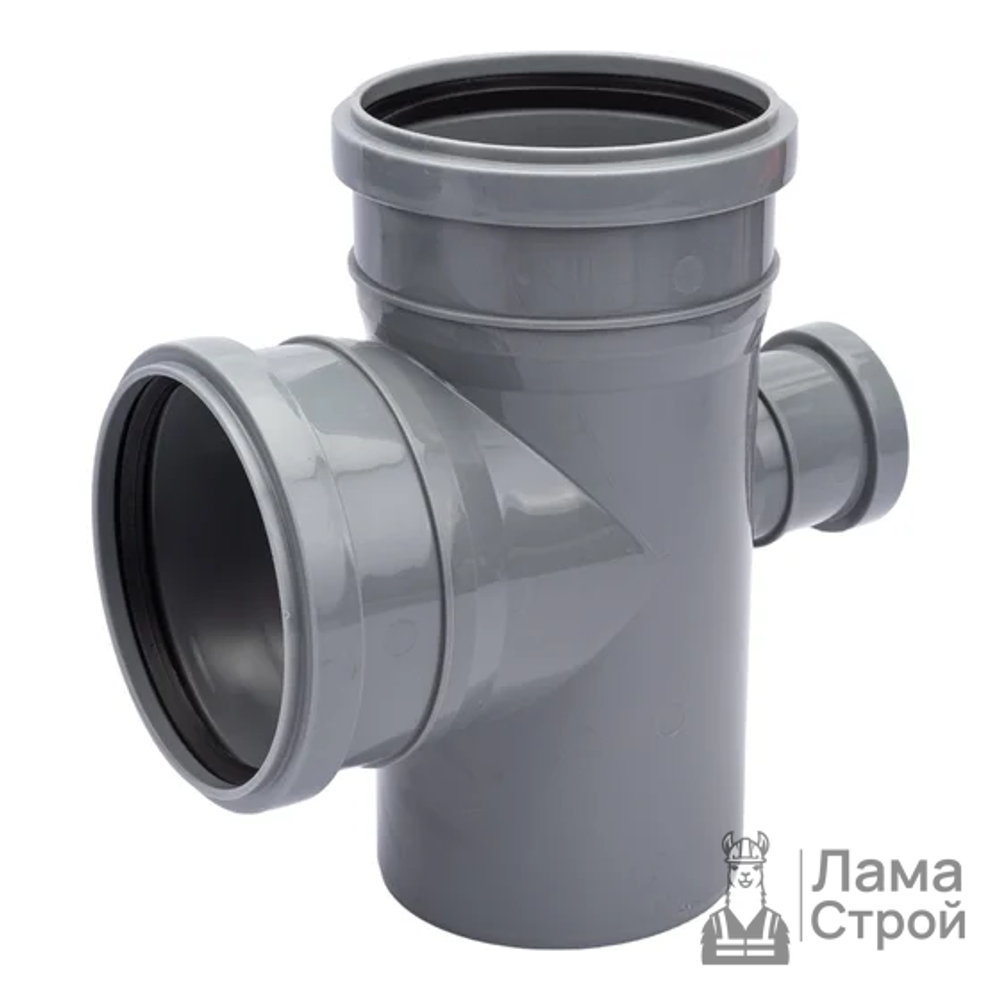 Крестовина ПВХ 110 × 110 × 50/90 одноплоскостная безнапорная серая