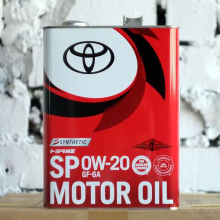 Масло моторное Toyota Motor Oil 0w20 синтетика API SP, ILSAC GF-6A (4л)