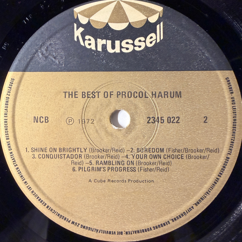 Procol Harum ‎– The Best Of Procol Harum (Скандинавия 1972г.)