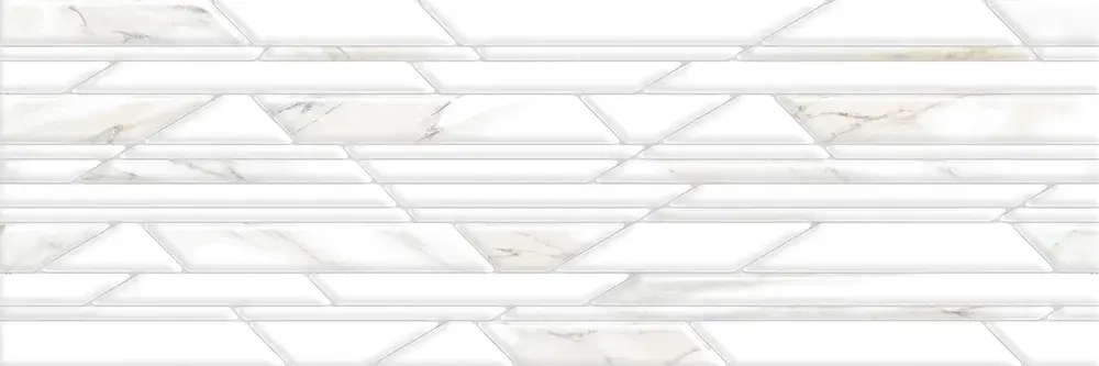 Настенная плитка ALMA Ceramica TWA11NAT014 Nativa 60x20 белая глянцевая под мрамор