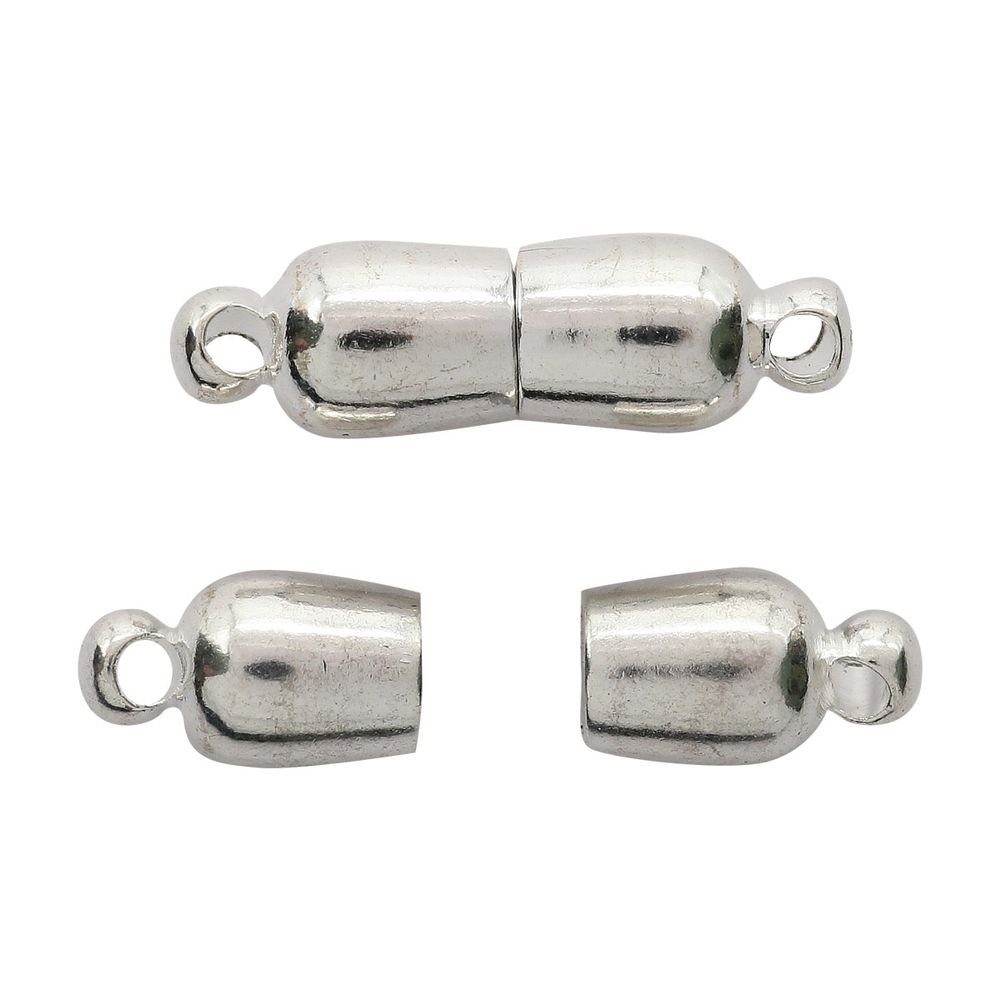Замок магнитный, 12,3х6mm, 2 шт в упак, Астра, серебро
