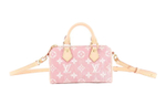 LOUIS VUITTON Nano Speedy Denim Jacquard Pink