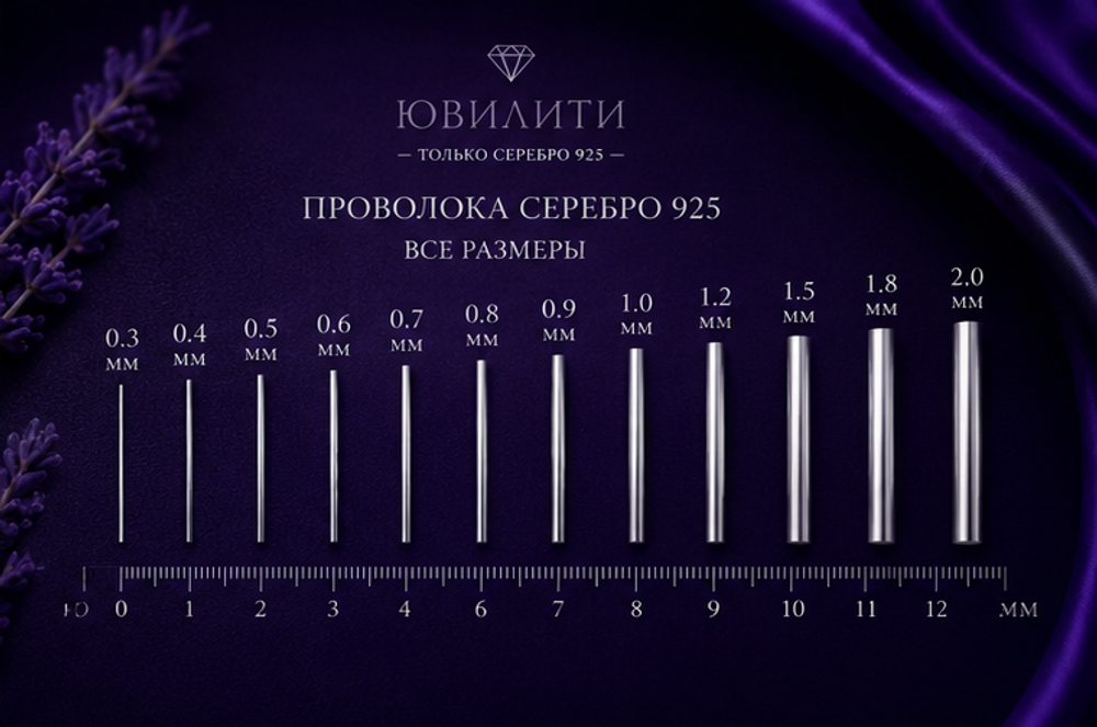 Проволока серебро 925 1,3 мм – для изготовления украшений