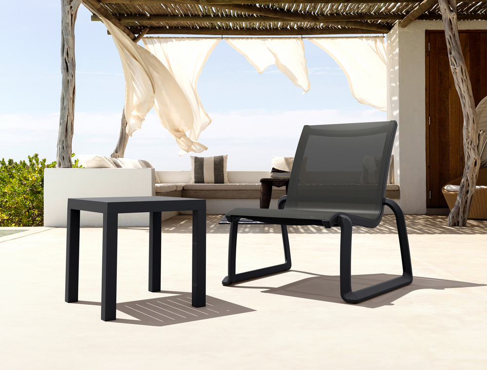 Столик пластиковый журнальный Siesta Contract Ocean Side Table, черный