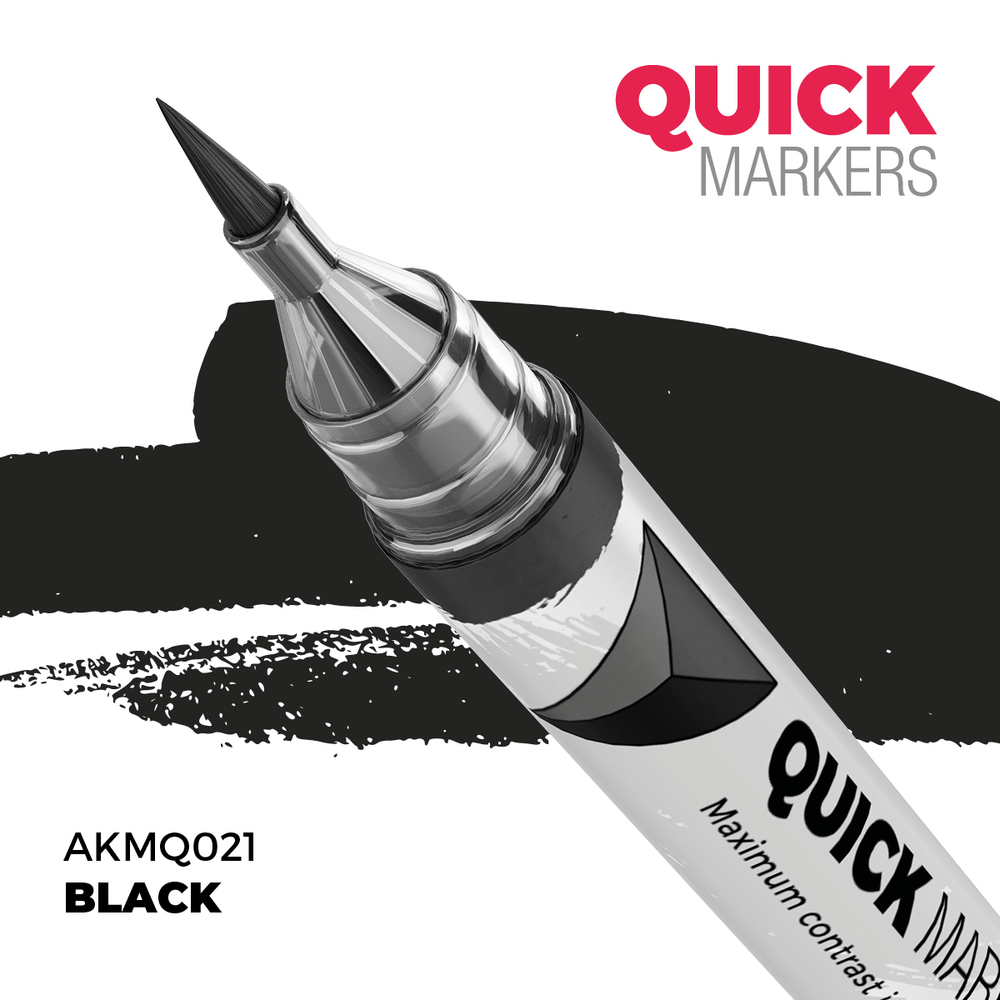 Акриловый маркер AK Interactive Quick Marker Black