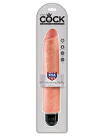 Телесный вибратор-реалистик 10  Vibrating Stiffy - 30,5 см.