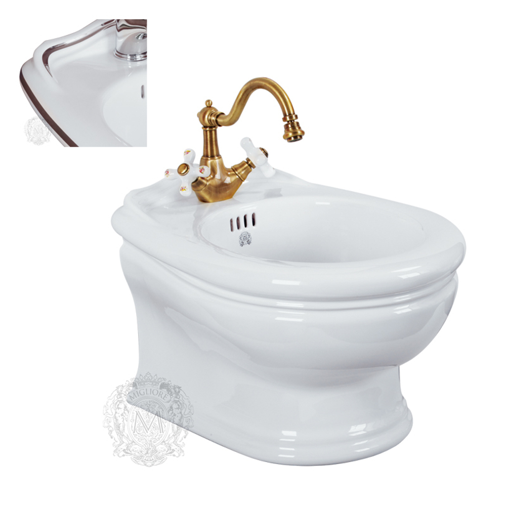 Биде подвесное Migliore Milady ML.MLD-25.730.D2.PL, декор хром