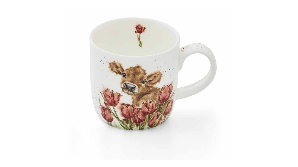 Кружка 310мл Royal Worcester Теленок Бесси и тюльпаны