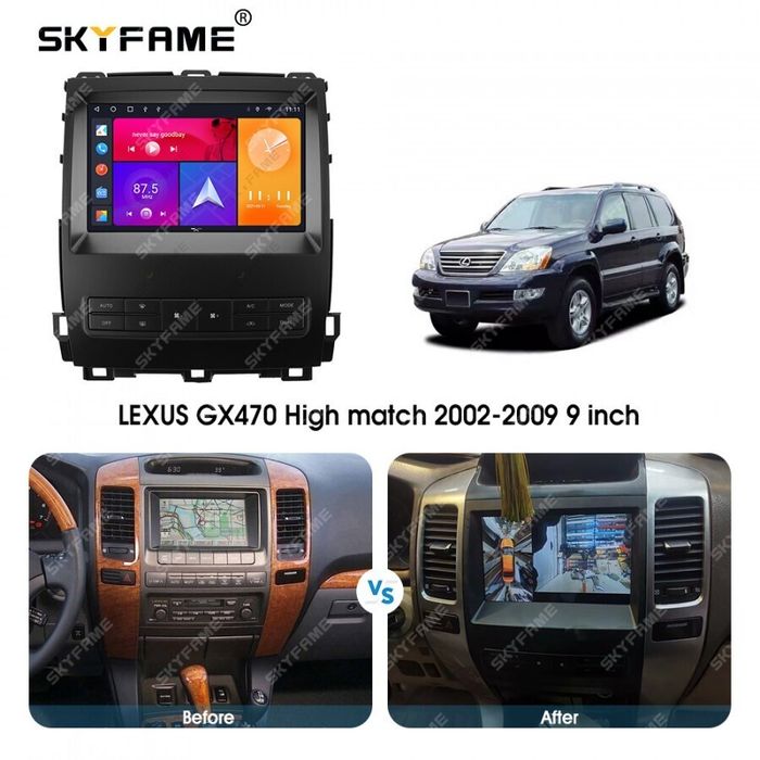 Магнитола для Lexus GX470 J120, Toyota Land Cruiser Prado 120 (климат на большом экране) - Kuberg SF-9696-2 Android 10, 4G SIM-слот