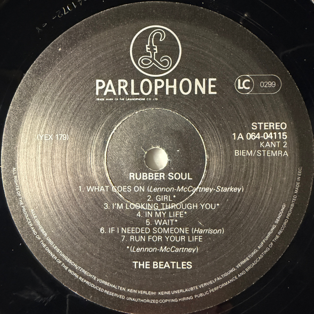 The Beatles ‎– Rubber Soul (Европа)