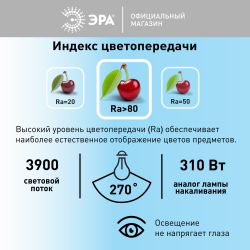 Лампа светодиодная POWER ЭРА RED LINE LED T100-40W-6500-E27/E40 R 40Вт колокол холодный белый свет E27/E40 | Лампы cветодиодные POWER