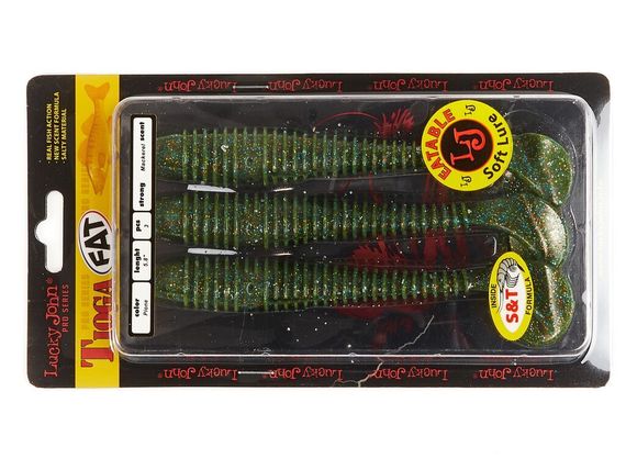 Виброхвосты съедобные LJ Pro Series TIOGA FAT 5.8in (14,7 см), цв. F08, 3 шт.