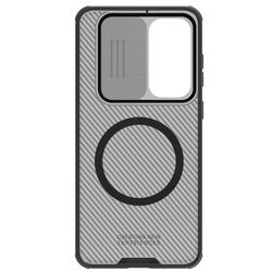 Чехол с встроенным магнитом от Nillkin для Samsung Galaxy S25 FE, серия CamShield Pro Magnetic Case (Clear version) прозрачный тонированный