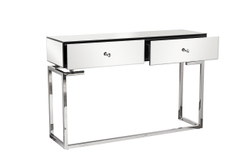Консоль с ящиками в приxожую 77x35x120см Garda Decor зеркальный фасад