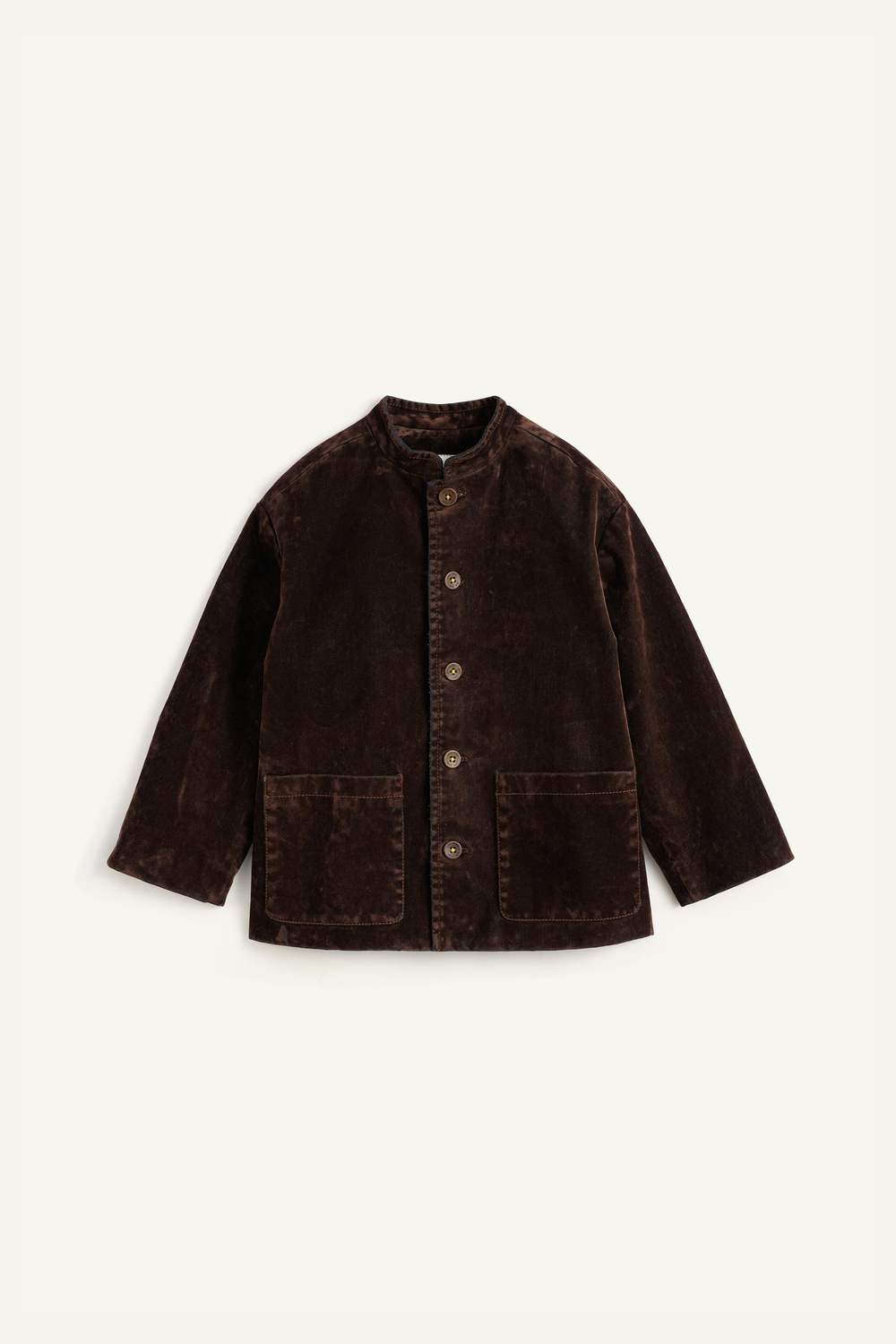 ZARA БАРХАТНЫЙ ЖАКЕТ - LIMITED EDITION, ТЕМНО-КОРИЧНЕВЫЙ