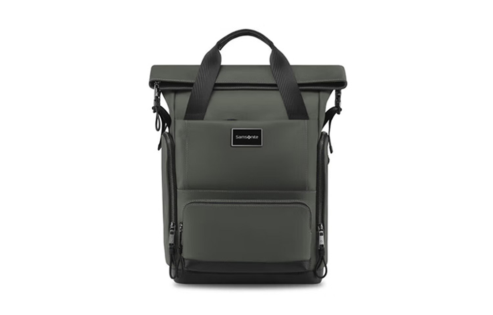 SAMSONITE Fabric Backpack Unisex Gray Green