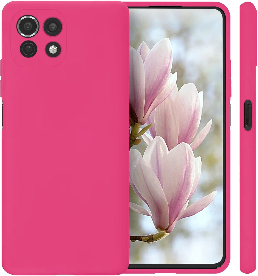 Мягкий Soft Touch чехол из силикона для XIAOMI MI 11 LITE 4G / 5G / NE с бархатной подкладкой