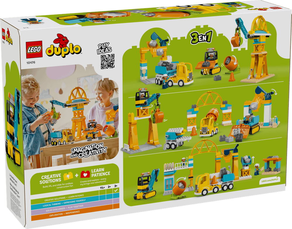 Конструктор LEGO Duplo 10476 3 in 1 Construction Site and Vehicles