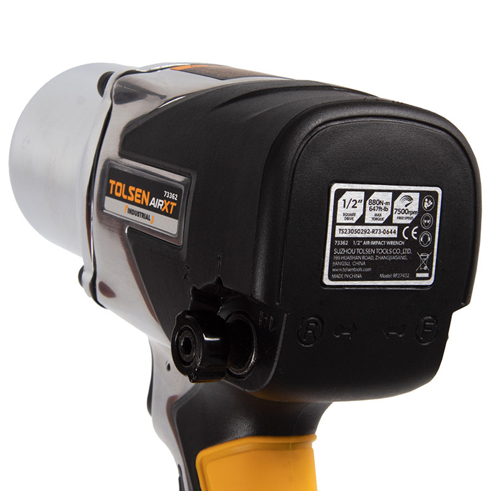 TOLSEN (TT73362) Гайковерт пневматический ударный 1/2", 880 Нм