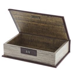 GAEM Шкатулка-книга с кодовым замком, L18 W6,5 H27 см