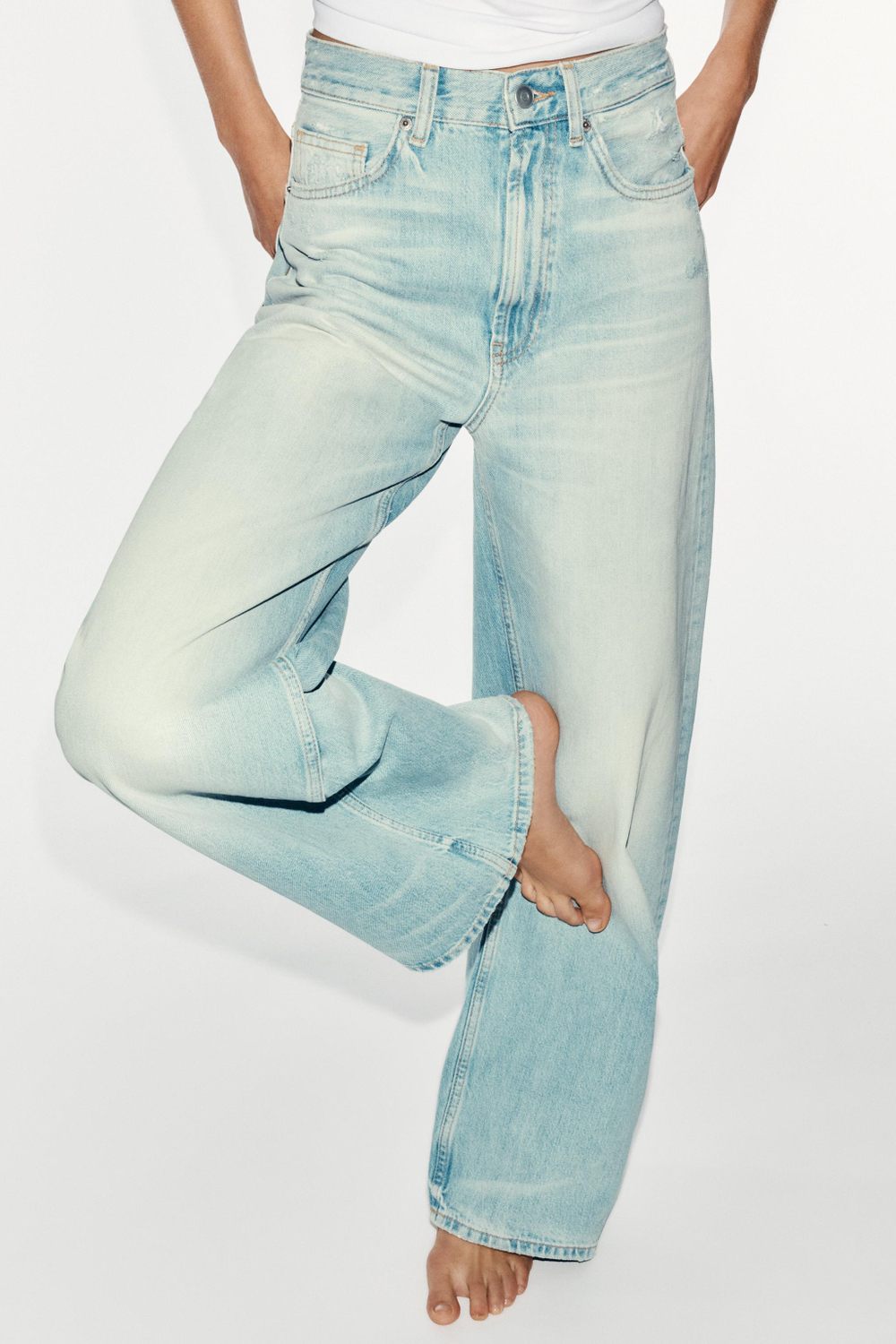 ДЖИНСЫ TRF EXTRA WIDE-LEG С ВЫСОКОЙ ПОСАДКОЙ — ZARA