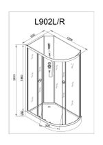 Душевая кабина AvaCan L902 R N без крыши