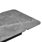 Стол Bradex Home Arthur раскладной 120-184x80x75см, керамогранит серый мрамор Greys Grey, чёрный