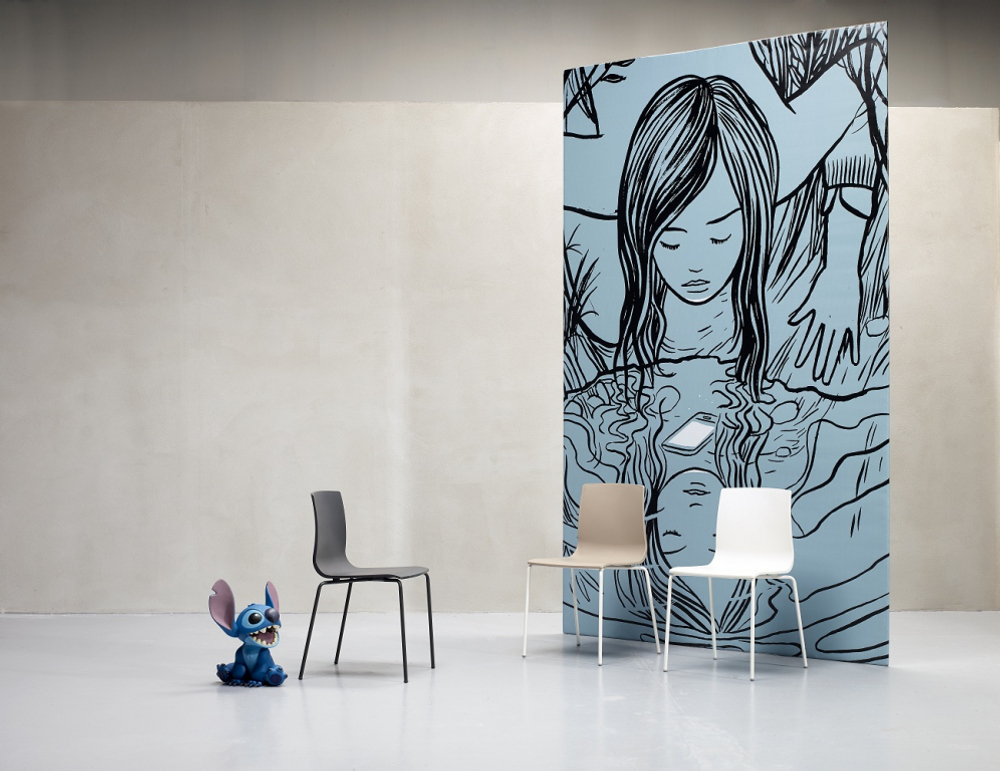 Стул пластиковый Scab Design Alice, антрацит