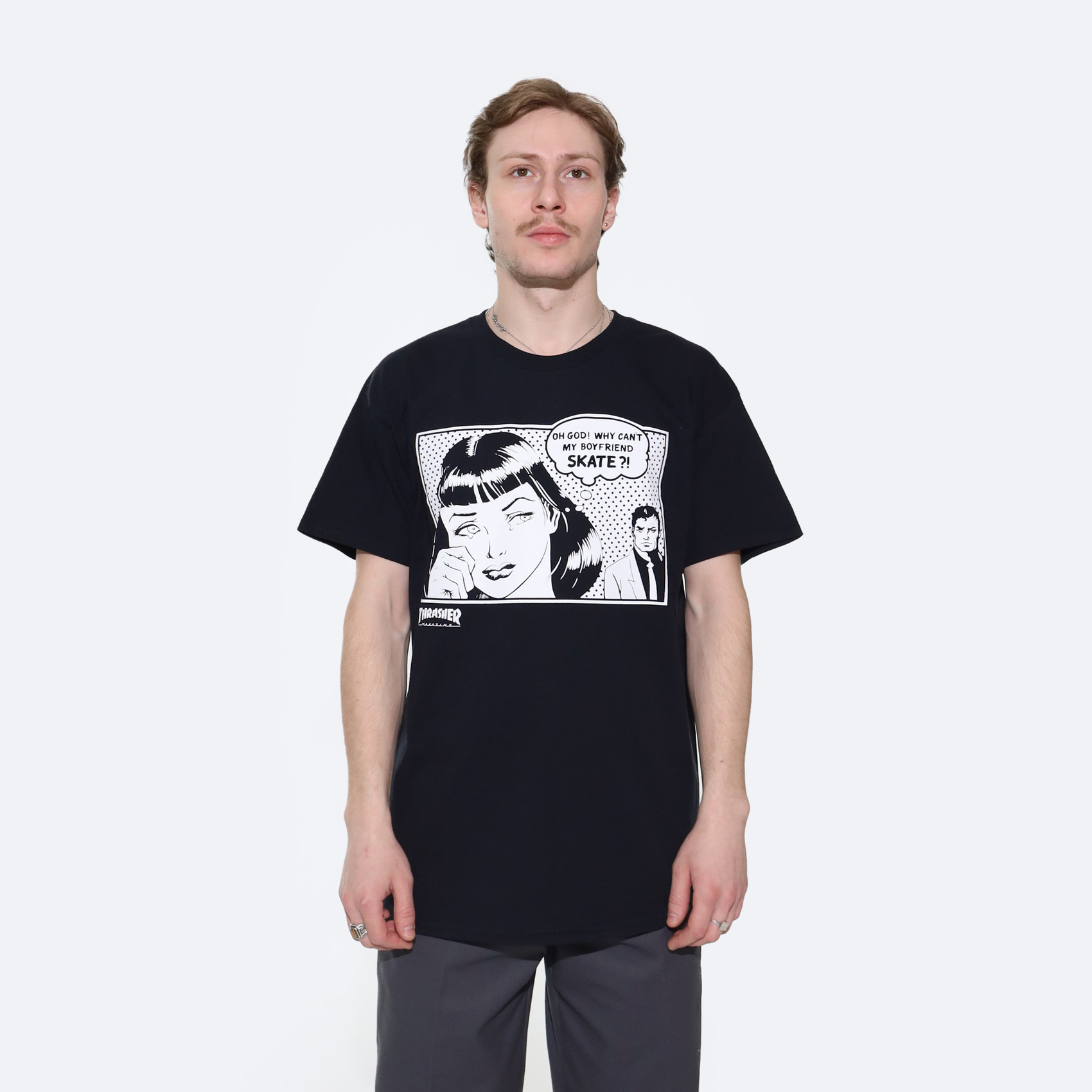 Футболка Thrasher Boyfriend (black) артикул: - купить в магазине Дайс
