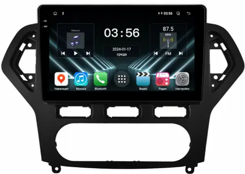 Магнитола для Ford Mondeo 4 2007-2010 (рамка черная) - FarCar S400-DX монитор 10.36" IPS на Android 13, CarPlay