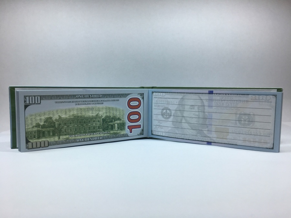 Отрывной блокнот-визитка 100$