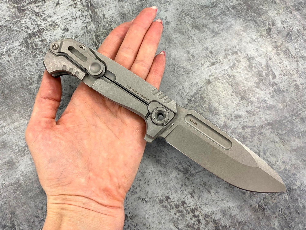 Складной нож ULTRAS-F STONEWASH, BLACK – N.C.CUSTOM, NCC200-SW/BK