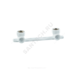 Планка монтажная PP-R белая Дн 25х1/2" ВР под смеситель с водорозетками VALFEX 10124025
