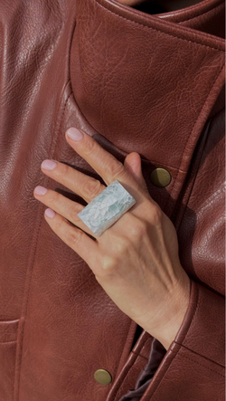 Кольцо Nature Bijoux, Okawa, из дерева роблес, с перламутром, NB26.1-19-25970 (серый)