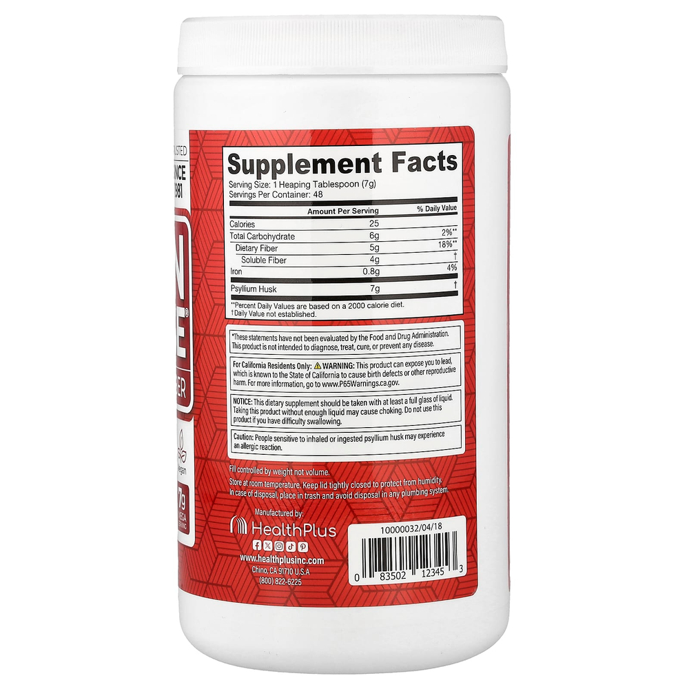 Health Plus, средство для очищения кишечника, 340 г (12 унций)