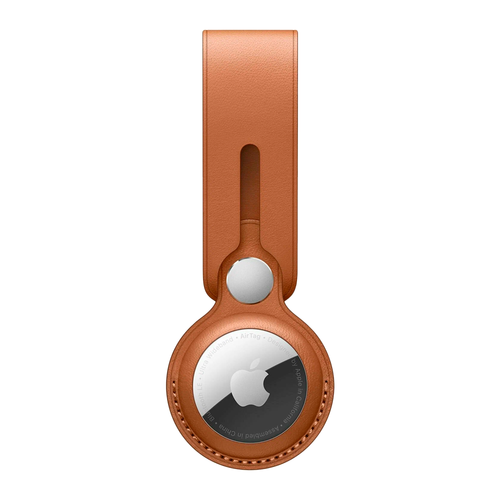 Кожаный брелок-подвеска Apple Leather Loop для AirTag, Saddle Brown (Золотисто-коричневый)