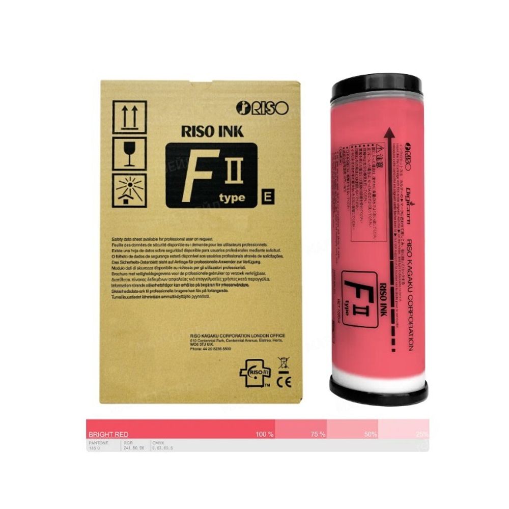Краска Riso S-9480ME FII type для MH/MF/ME/MZ/SF/SE/EZ/RZ ярко-красная Краска Riso S-9480ME FII type для MH/MF/ME/MZ/SF/SE/EZ/RZ ярко-красная