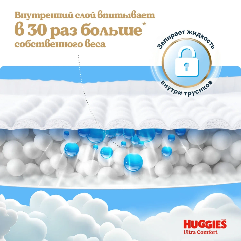 Трусики-подгузники Huggies Ultra Comfort Мал 6 38шт