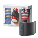 Набор: вибронасадка Tenga Cup Vibrator + 2 мастурбатора Original Vacuum Cup и Premium Original Vacuum Cup