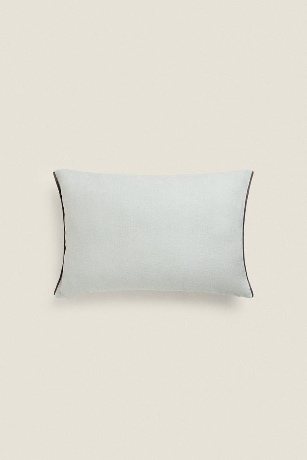 ZARA HOME ЧЕХОЛ НА ПОДУШКУ С КОНТРАСТНОЙ ОКАНТОВКОЙ, СИНИЙ/ЗЕЛЕНЫЙ