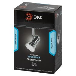 Трековый светильник однофазный ЭРА Taper TR37-GU10 CH под лампу GU10 хром | Однофазные светильники под лампу