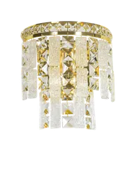 Бра NewRgy W2894E/2 GOLD+CLEAR, 2×40 Вт, золотое и прозрачное