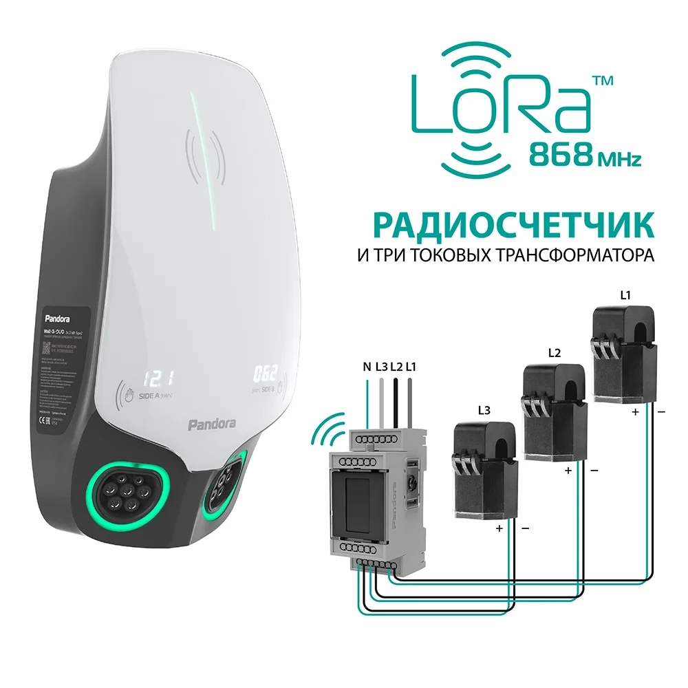 Pandora Wall-E DUO LoRa AC 22+22 кВт