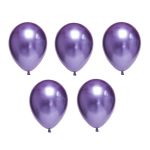 Набор воздушных шаров 30 см, 5 шт, 04 хром металлик фиолетовый, Boomzee BXMS-30