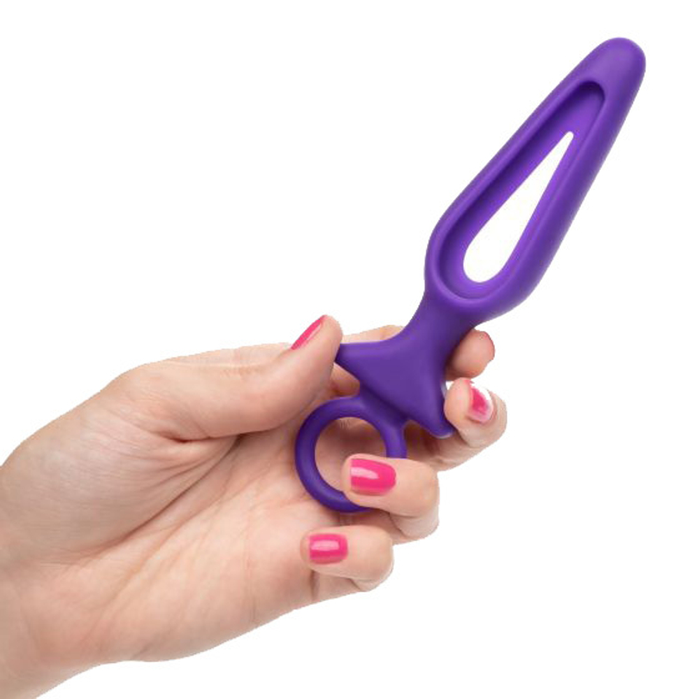Фиолетовая силиконовая пробка 10,25см с прорезью California Exotic Novelties Silicone Groove Probe SE-0393-46-2